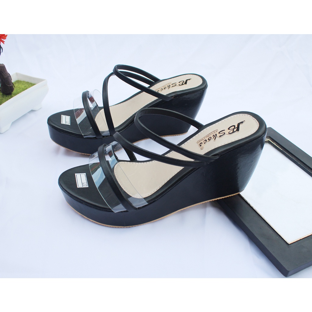 SANDAL WANITA WEDGES TERLARIS WEDGES SANDAL WANITA Tali Samping Mika