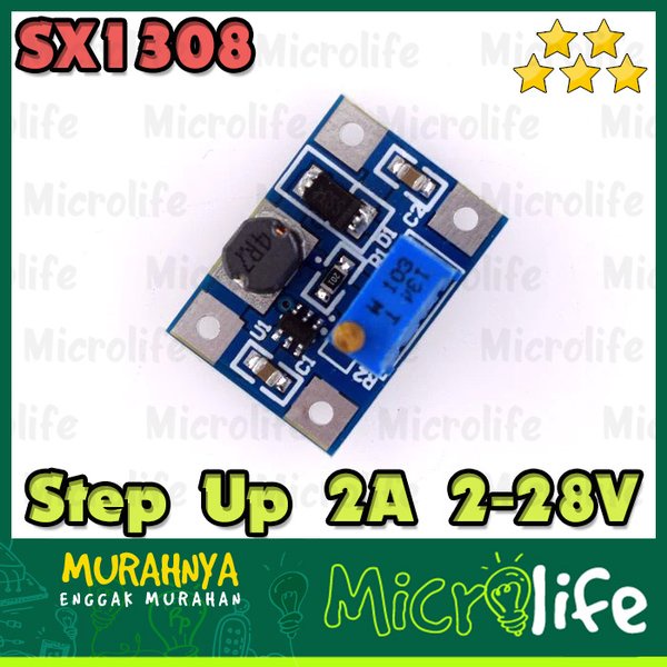 SX1308 2A Step Up Module Boost Converter 2-28V DC Adjustable