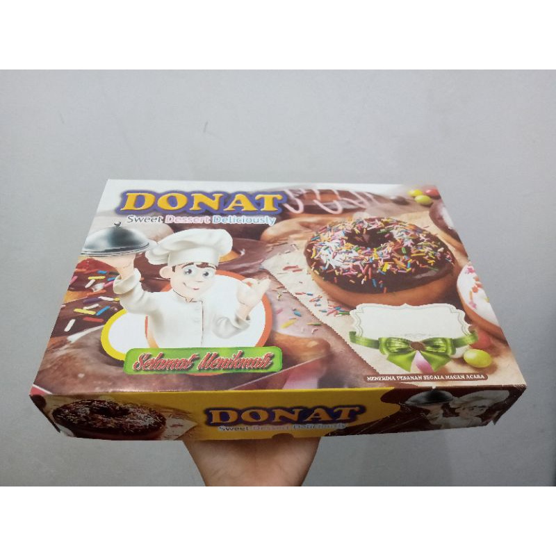 

BOX DONAT SIZE 27x18.5x5.5 / KOTAK DONAT TEBAL / KARDUS DONAT