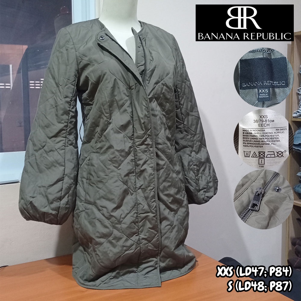 Jaket Bomber Wanita Hijau Army BANANA REPUBLIC (231121-C03)