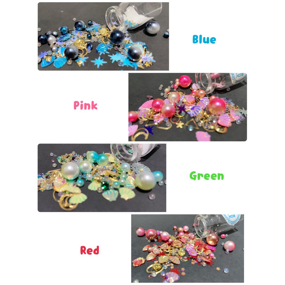 Mix sprinkle rhinestone dekorasi aksesoris nail art shaker wish bottle