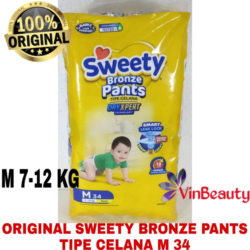 ORIGINAL SWEETY BRONZE PANTS M 34 / POPOK BAYI TIPE CELANA SWETY