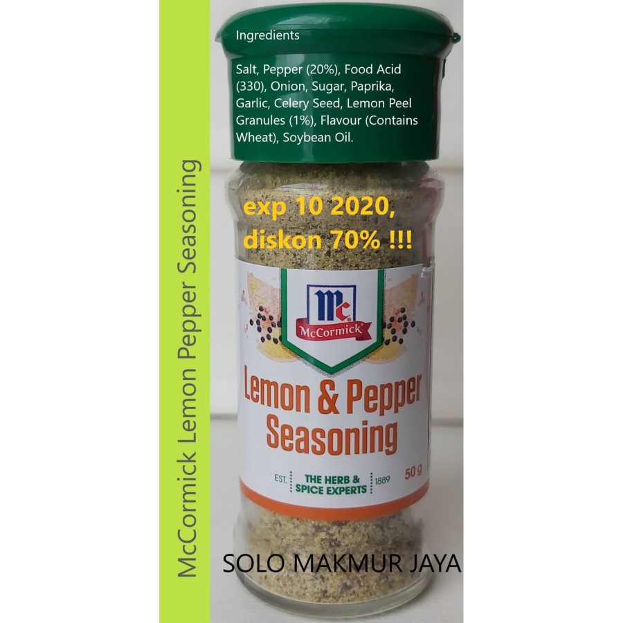 

Mccormick Mc Cormick Lemon Pepper Seasoning bumbu 50 g