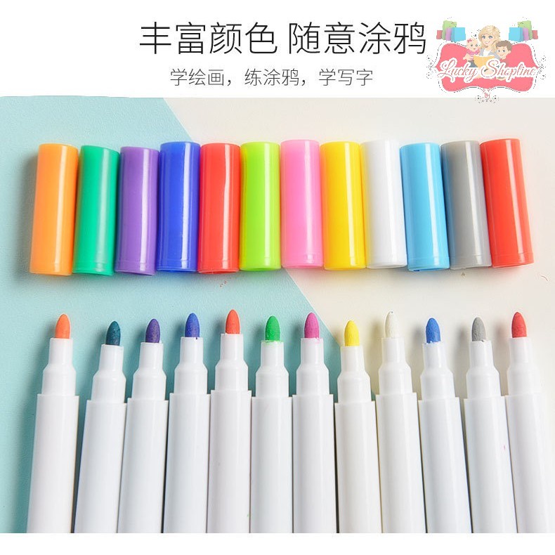 [Alonk.S] Spidol Warna Bisa Dihapus Wipe Clean / Refill Marker For Painting Erasable Doodle Book
