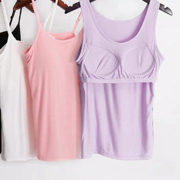 ✺ Tanktop Bra Wanita Kaos Dalam Wanita Dengan Cup Bra Tali kecil Atasan Wanita ✳