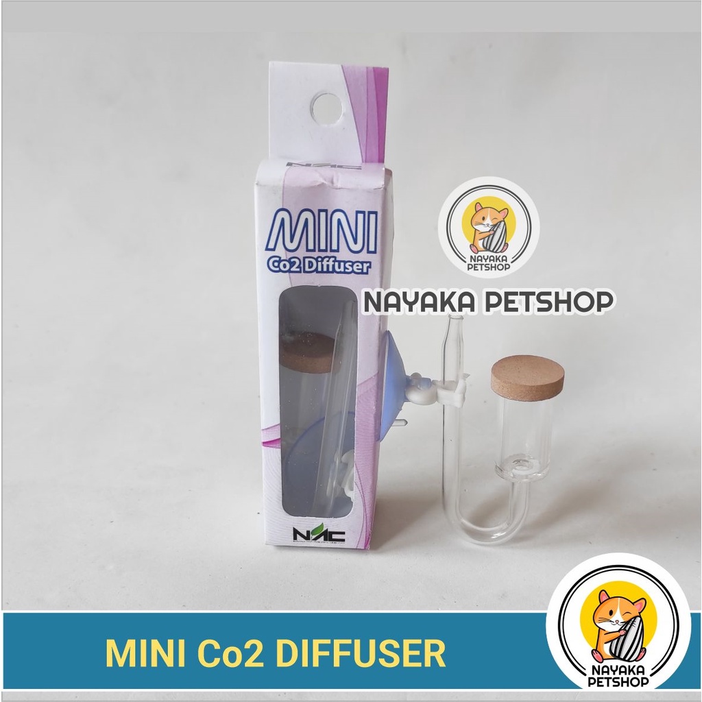 Mini Co2 Diffuser Aquascape Glass Kaca Aquarium