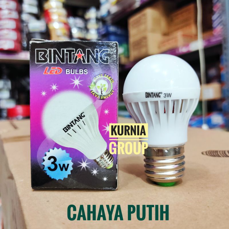 LAMPU LED 3W  PUTIH Termurah Hemat Energy 3 watt Bohlam 3watt  3 w 3watt TERMURAH