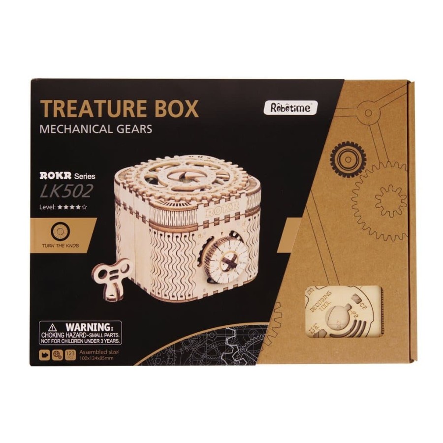 ROLIFE Robotime 3D Wooden Puzzle Model Building kits Treasure Box - LK502 Hobby And Toy Collection