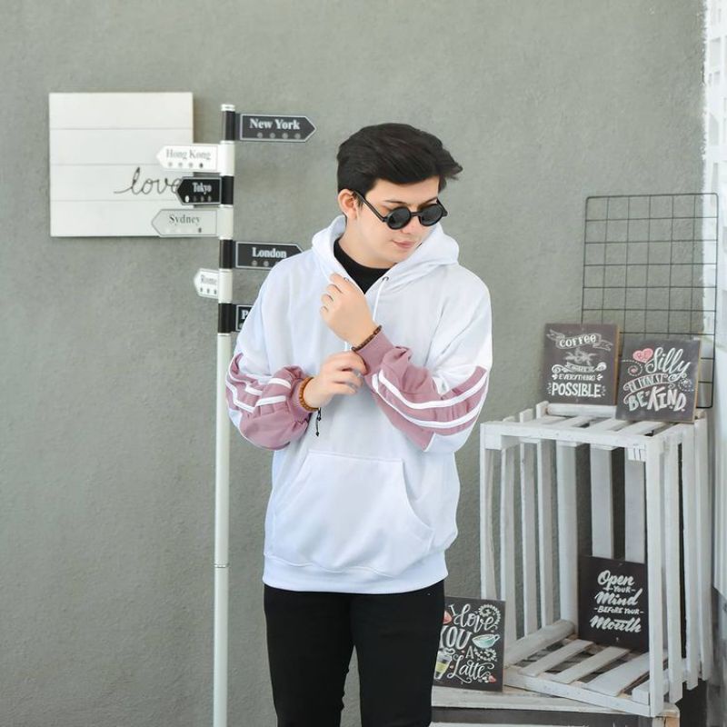 Nayla Fashion Grosir - CHICO Hoodie turtleneck terbaru/hoodie oblong keren/hoodie santai pria bahan fleece