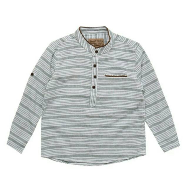 Kemeja Koko anak brand matahari motif salur garis-garis