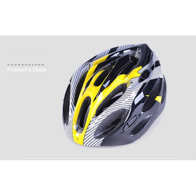 Helm Sepeda EPS Foam PVC Shell - x10 - Black/Yellow