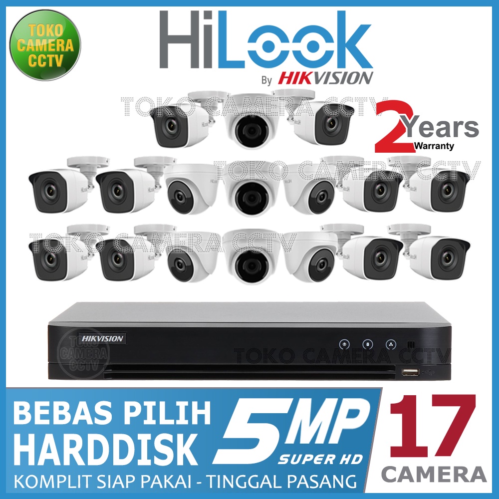 PAKET CCTV HILOOK 5MP 32 CHANNEL 17 KAMERA