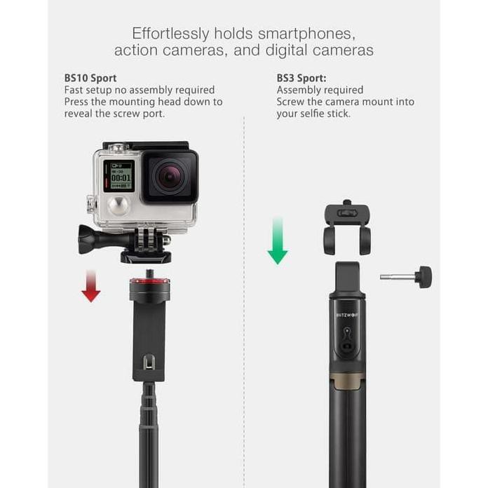 BLITZWOLF BW BS10 SPORT FOR GOPRO TRIPOD TONGSIS BLUETOOTH ALT BW BS5