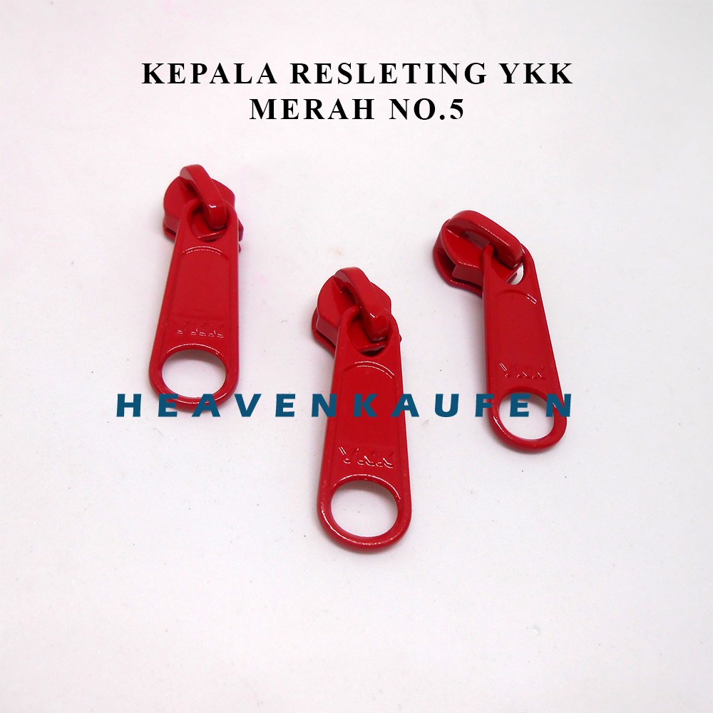 Kepala Resleting YKK Merah No 5