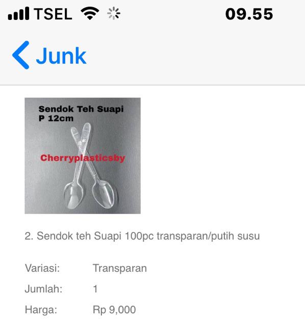 Sendok Teh Suapi 100pc Transparan/putih Susu