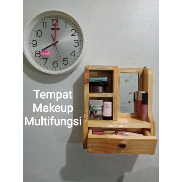 Tempat/Wadah Make-up Multifungsi Tempat Cream/ Tempat Lipstik/ Tempat Brush lemari kayu tempat makeup