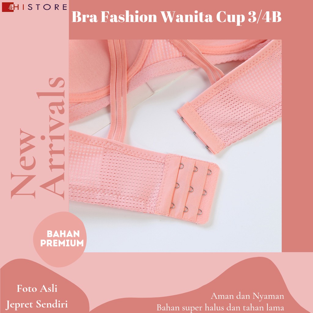 [HI] Bra BH FASHION Wanita CUP 3/4B Bra wanita Premium BH Busa Tipis Tanpa Kawat Sangat Nyaman S8