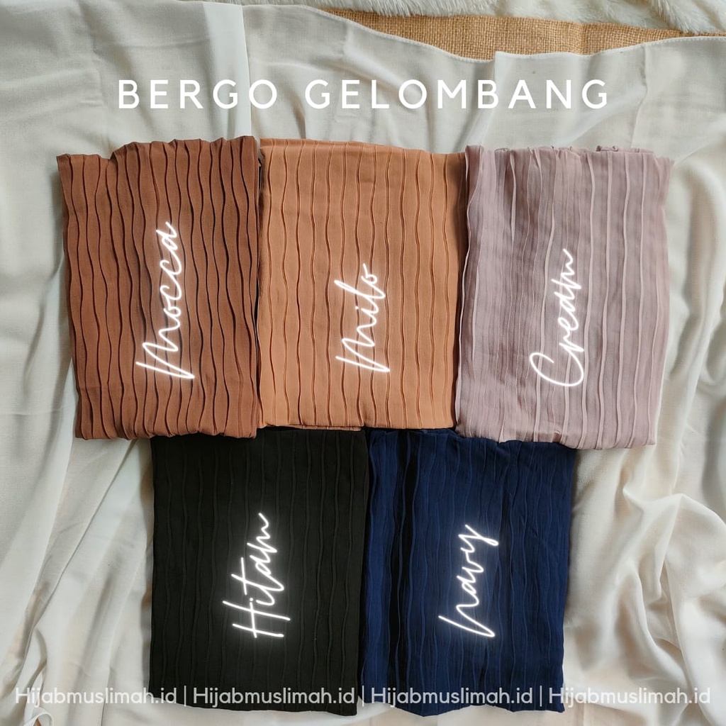 BERGO PLISKET GELOMBANG CINTA NON PED / BERGO PLISKET WAVE