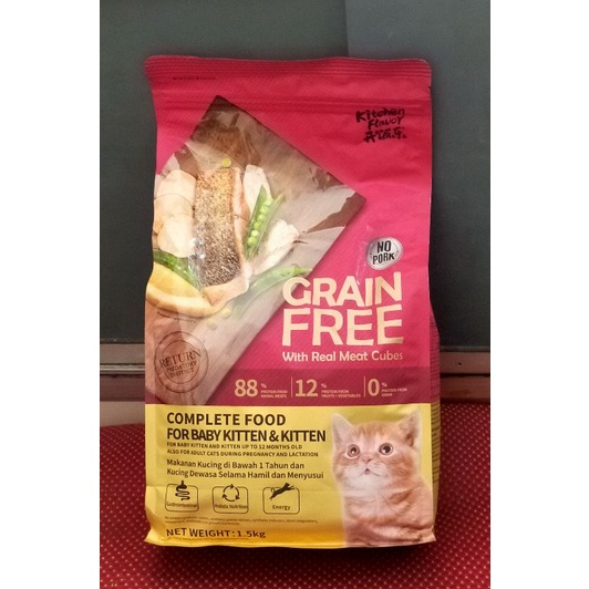 Kitchen Flavor Grain Free Baby Cat &amp; Kitten 1,5Kg Freshpack - Makanan Kucing Dry Food