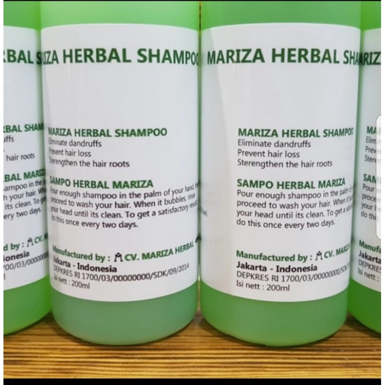 Shampo Herbal Mariza Mencegah Kerontokan Rambut dan Shampoo Herbal menghilangkan ketombe