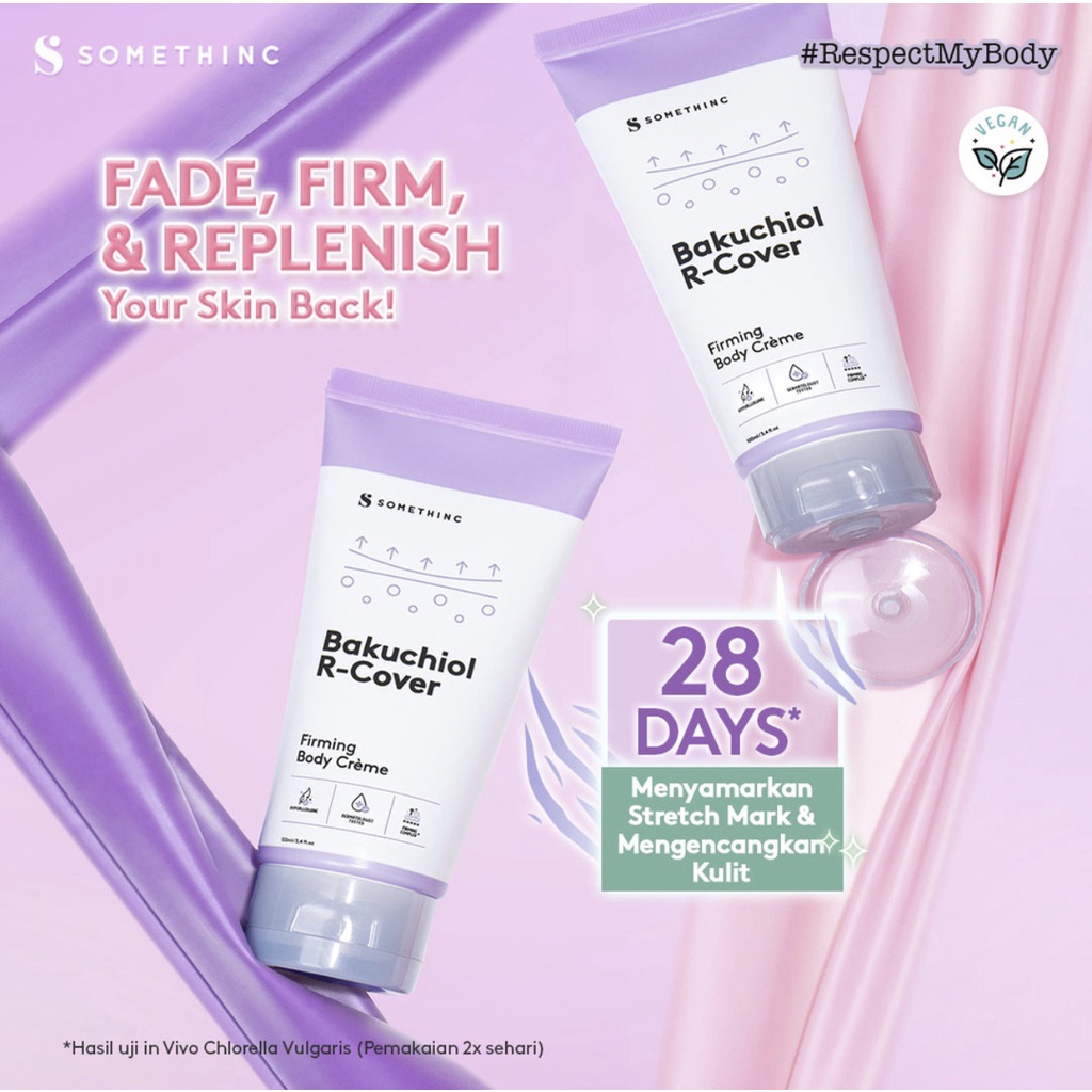 SOMETHINC Bakuchiol R-Cover Firming Body Crème - Krim Menyamarkan Strech Mark