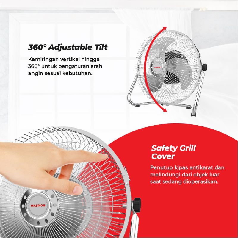 MASPION PW-1001D Kipas Angin / Desk Fan 10 Inch / PW1001D