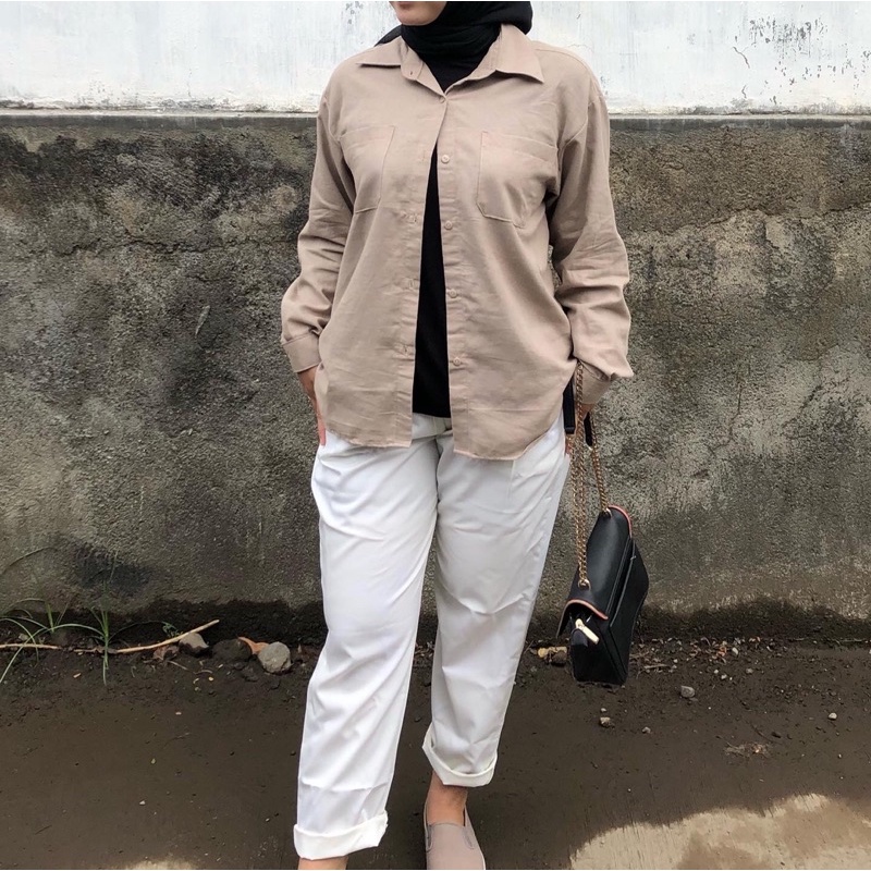 Kemeja Linen Oversized