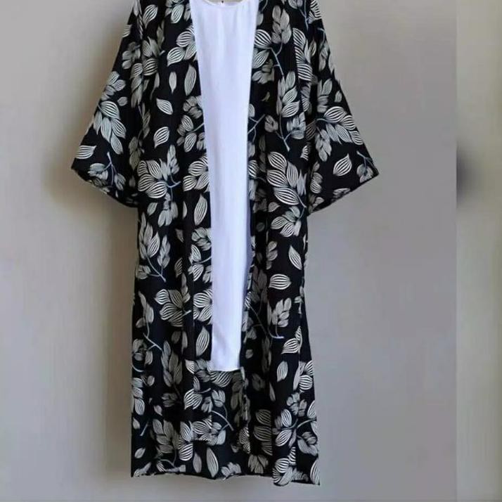 ➯ OUTER PANJANG MOTIF DAUN ☊