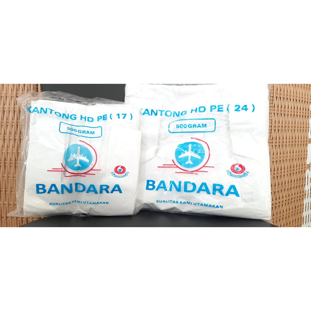 Kantong Kresek Putih HD PE Bandara 500g