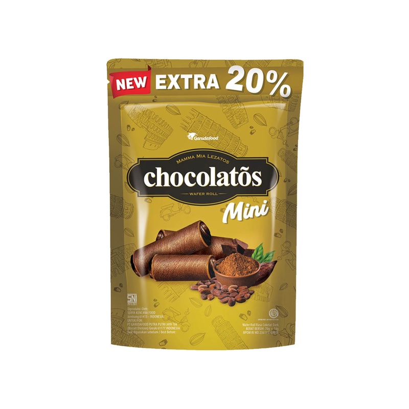 

Chocolatos Wafer Roll Mini 70+14G - Alhanan/04