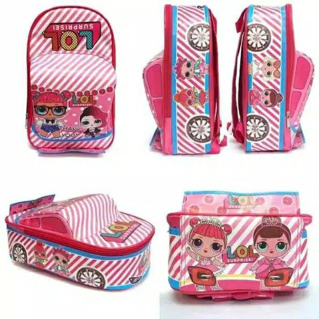 Tas Ransel  + Lunch Bag Jinjing LOL , Tas Bekal Anak ,  Tas Ransel Anak Sekolah..