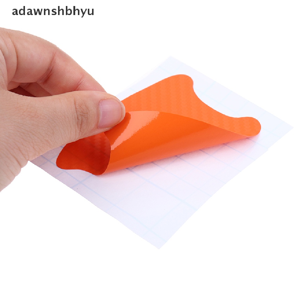 Adawnshbhyu 4Pcs/Set Stiker Pintu Mobil Serat Karbon Tahan Goreshandle Protection Film
