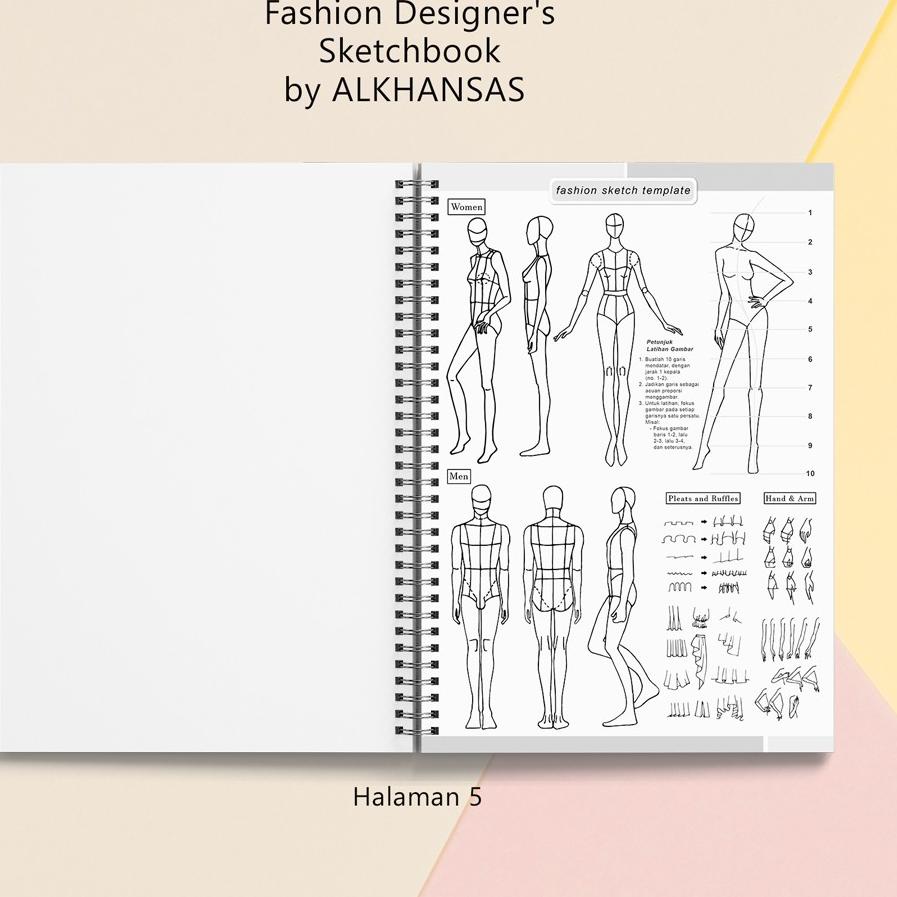 

(STOK TERBARU!) Alkhansas - Buku Gambar Fashion Designer Hard Cover (Fashion Designer's Sketchbook) Volume 8