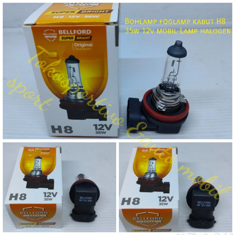 Lampu foglamp kabut mobil H8 12v 35w h8 halogen Made in Jerman original