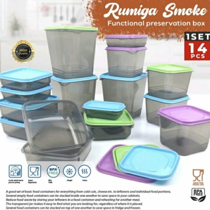 Rumiga Smoke BMW - Otaru Sealware Smoke 14 Pcs - Toples Makanan
