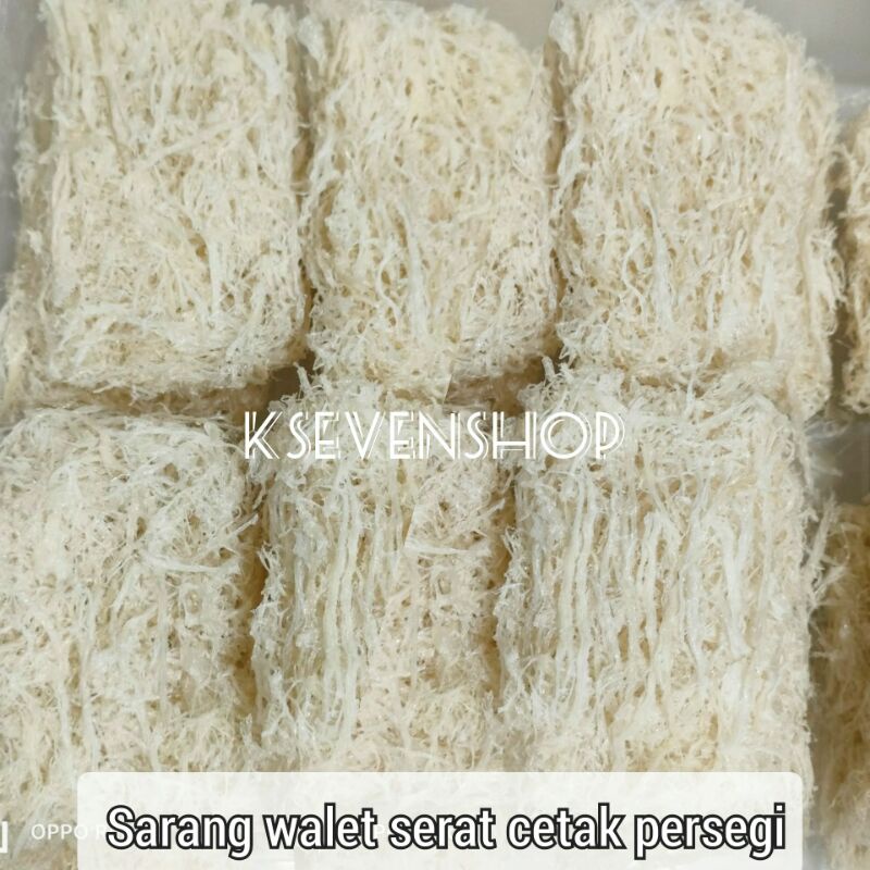 

Sarang Walet Bersih ASLI Serat Persegi