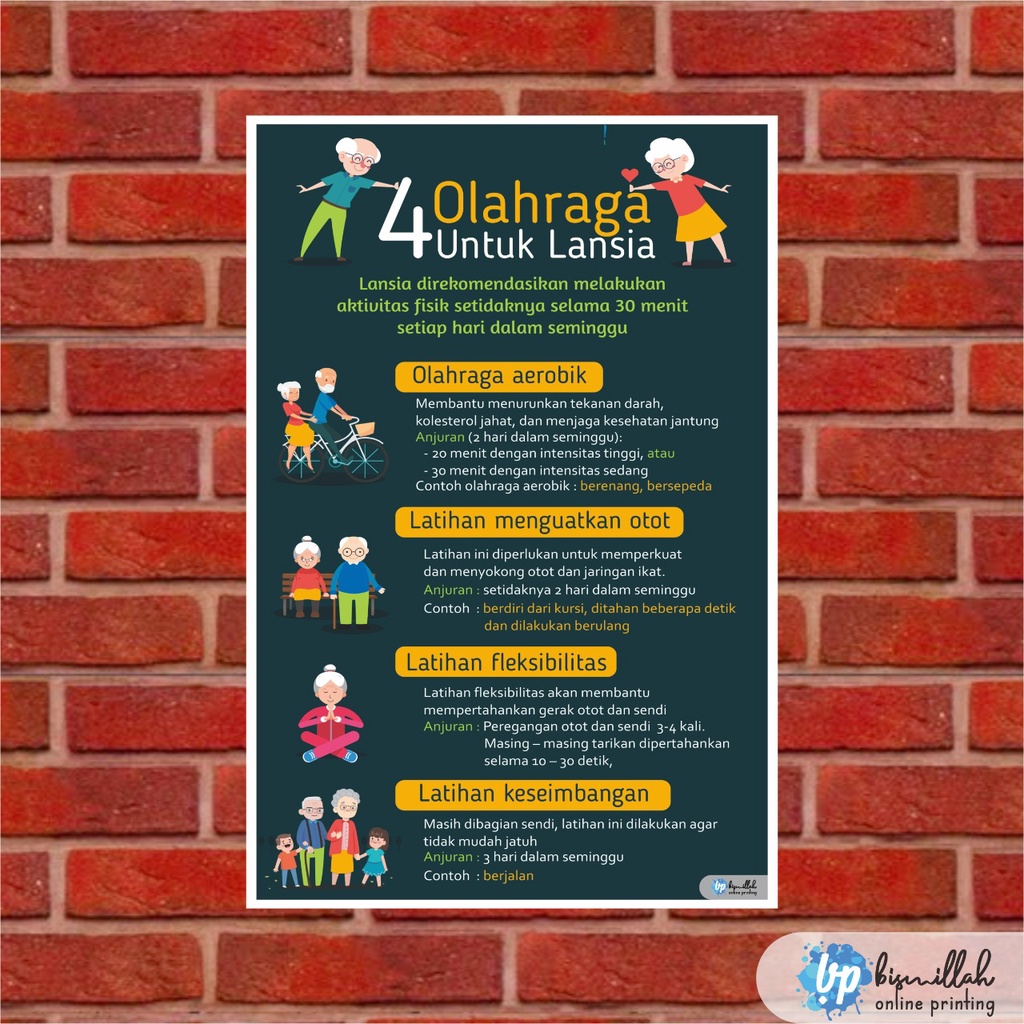 

Poster Kesehatan 4 Olahraga untuk Lansia