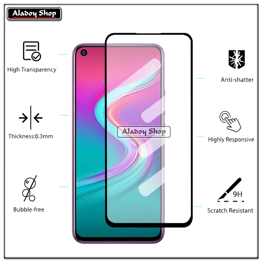 PAKET 3 IN 1 Tempered Glass Layar Infinix S5 Lite Free Tempered Glass Camera dan Skin Carbon