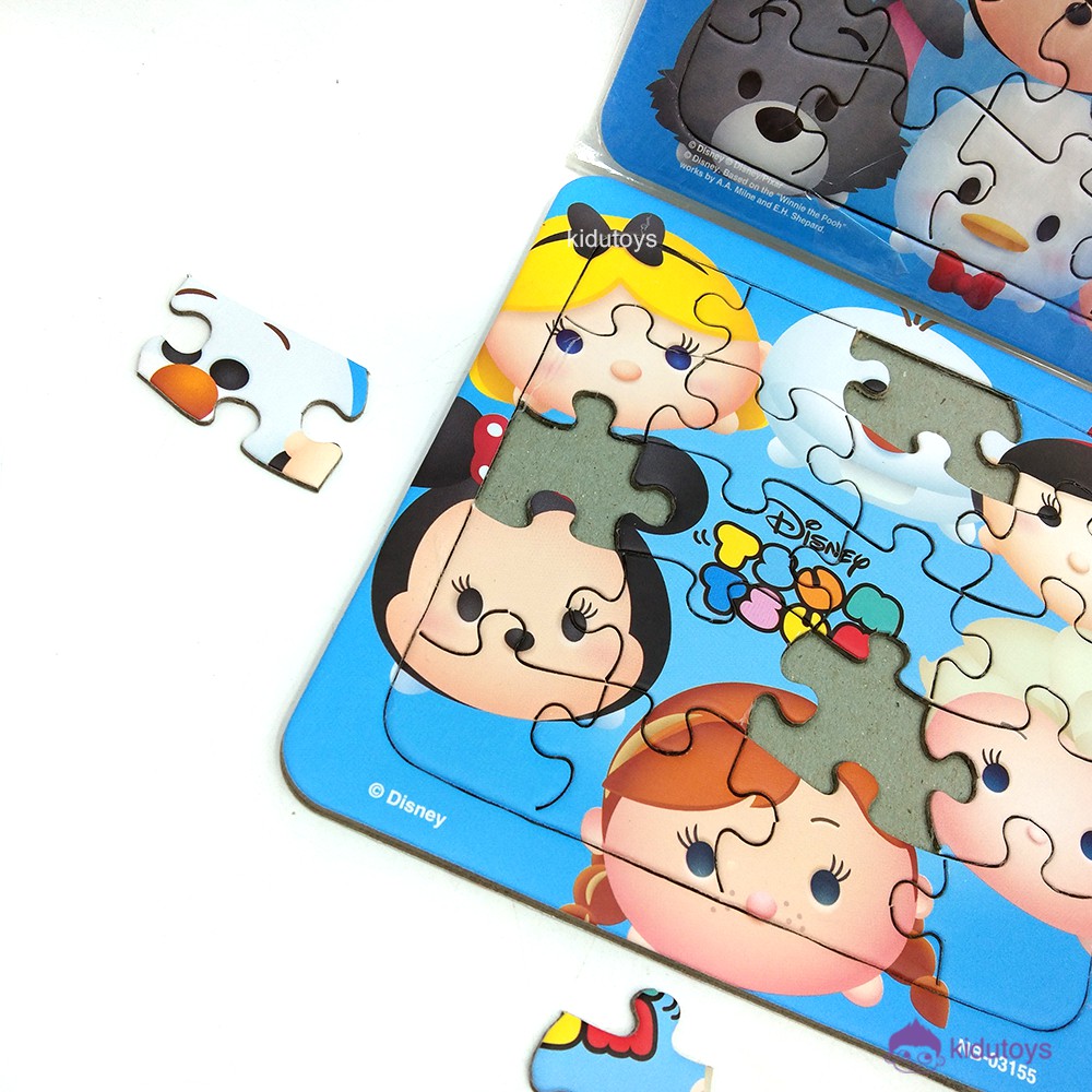 Mainan Anak Mini Puzzle 2 in 1 Mickey / Tsum Tsum / Doraemon / Puzzle 9 Keping Kidu Toys