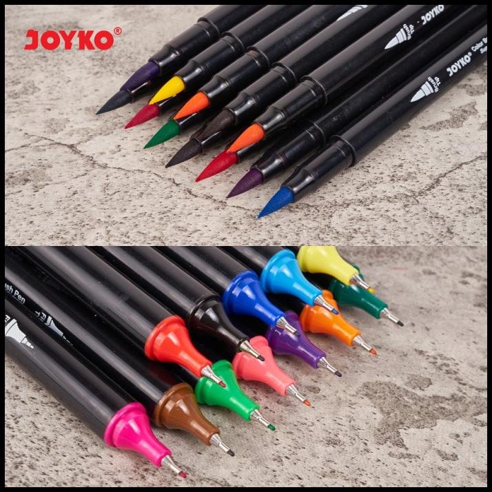

Joyko Super Brush Pen Set 24 Colors (Clp-13A) / Dual Tip Brush Pen