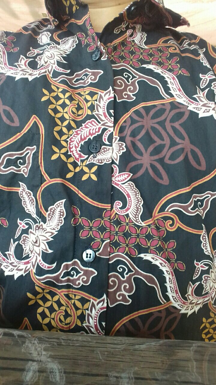 Kemeja Batik Pria Lengan Pendek Bs96 Katun Motif Modern Dixmont Semi Slimfit Premium