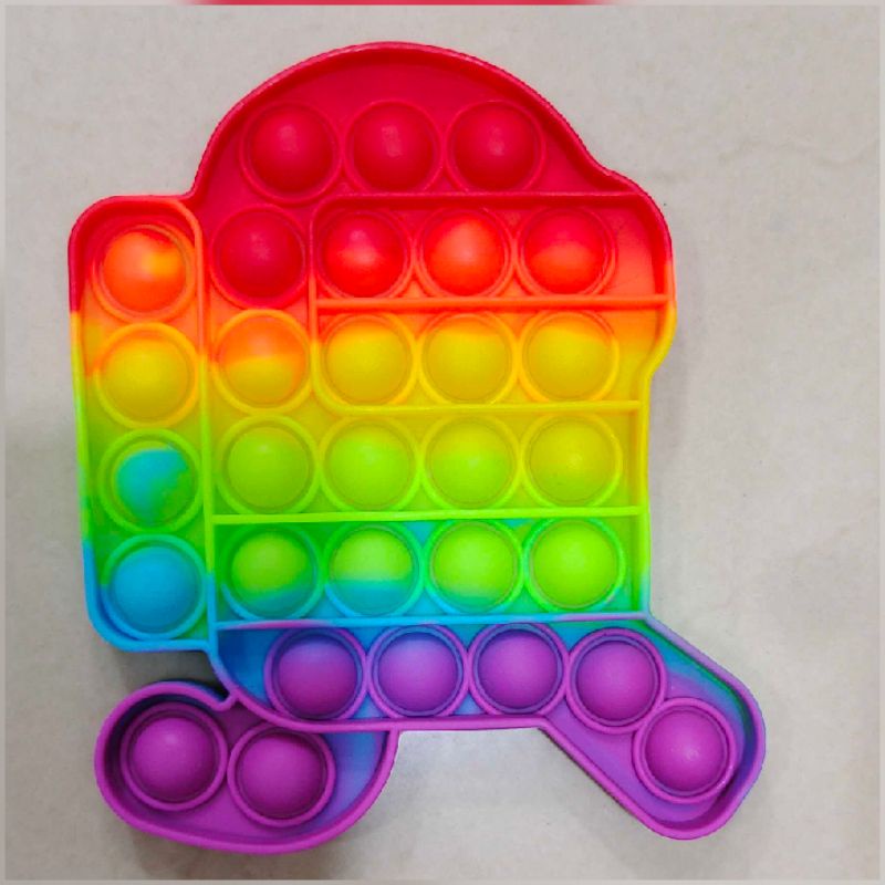 FREE GUNDU KELERENG!Mainan Pop It Penghilang Stress Viral Tiktok Jumbo 20cm Bahan Import Bagus Halus Model New Bts-Among Us Lari