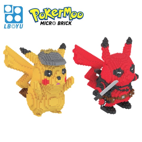 Nano Block Bricks Pokemon Pikachu Big Besar Balok Mainanan Anak Lboyu
