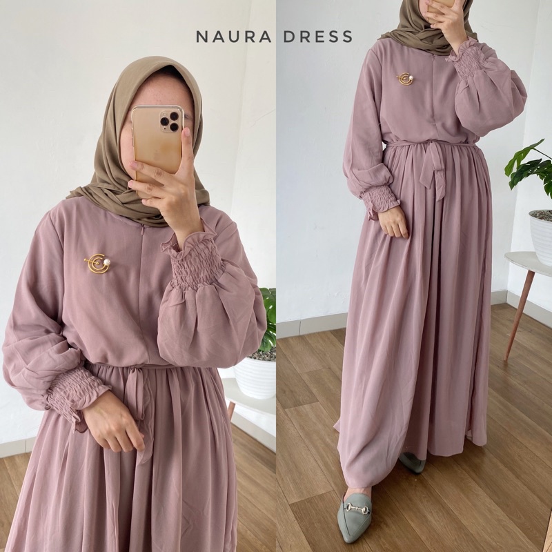 NAURA DRESS-Dusty Pink