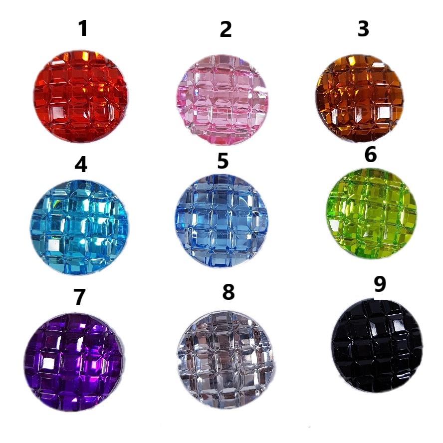 Payet Diamond Kristal Sequin Bulat Nanas 36mm @100 pcs Grade A