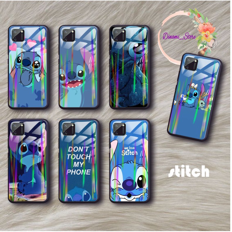 back case glass aurora Stitch Oppo A3s A1k A5 A9 2020 A7 F9 A5s A31 A52 a53 A92 A37 A57 A59 DST372