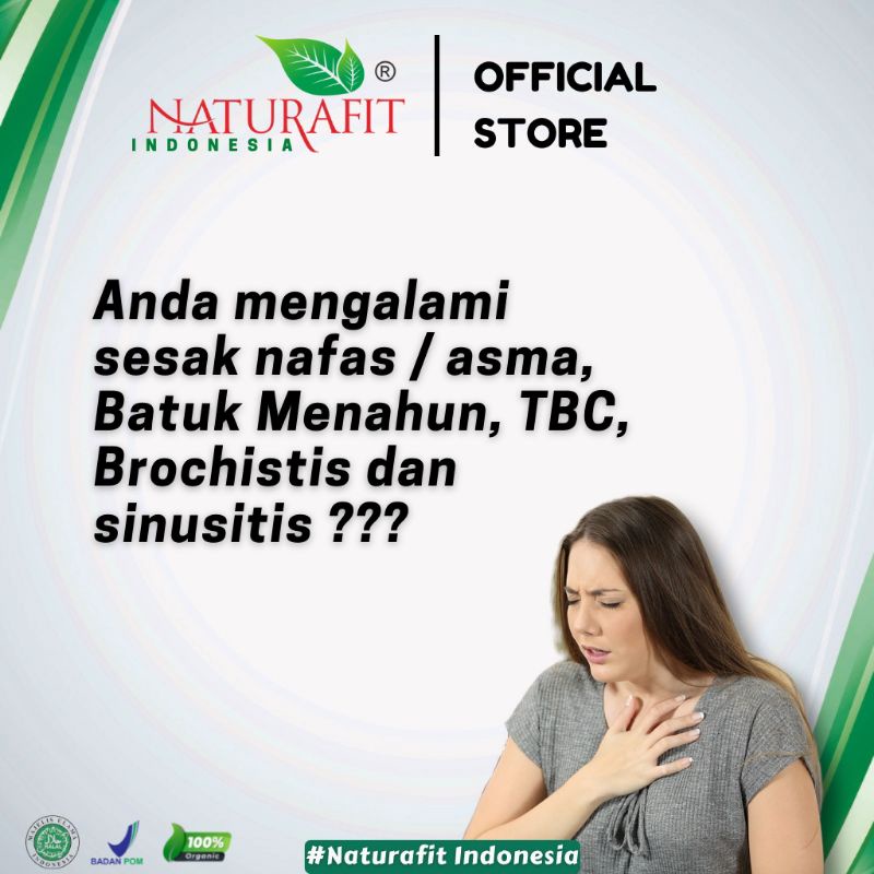 Broncaps / Kapsul Gurah Bronfit Naturafit Premium Obat Herbal Asma, Sesak Nafas, Bronchitis, TBC, Sinusitis, Asmha, Batuk Menahun, Flu, Dan Gangguan Pada Saluran Pernafasan