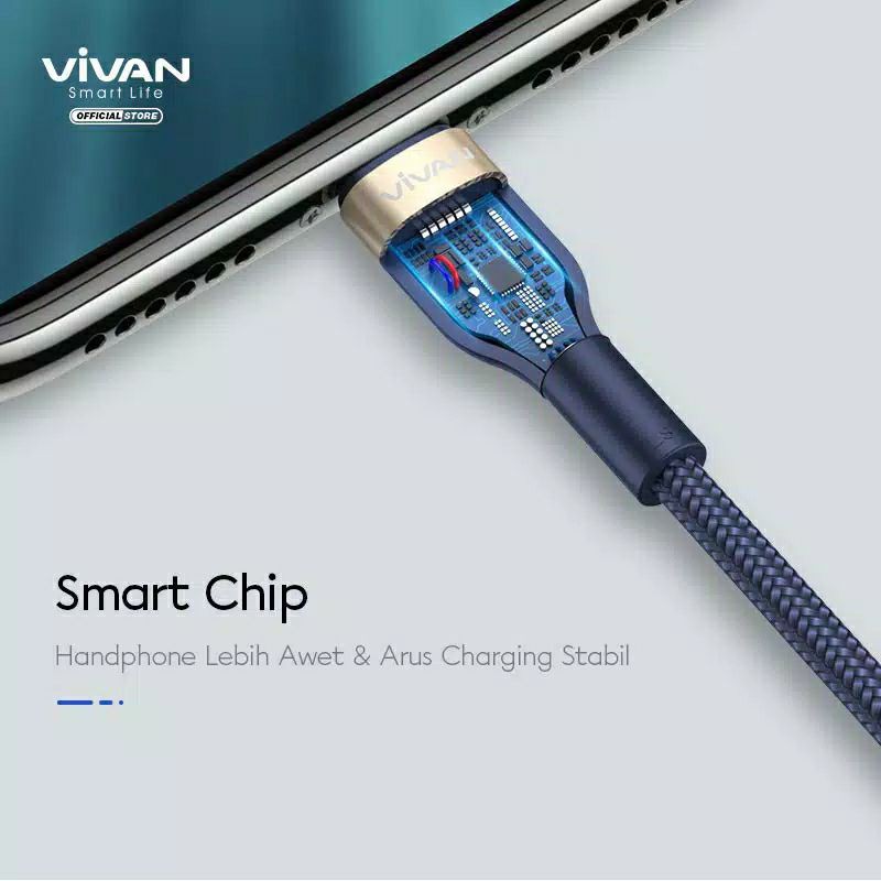 Vivan Kabel Data Micro USB, Type-C, Apple Quick Charge