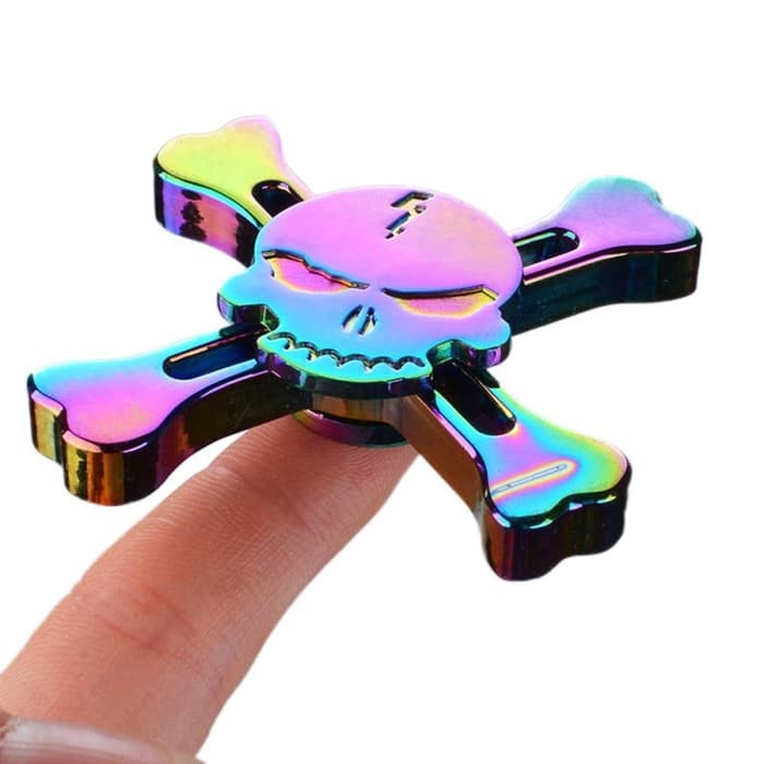 Fidget Spinner Led - Fidget Spinner Keramik - Fidget Spinner Metal Skull Fidget Spinner Rainbow