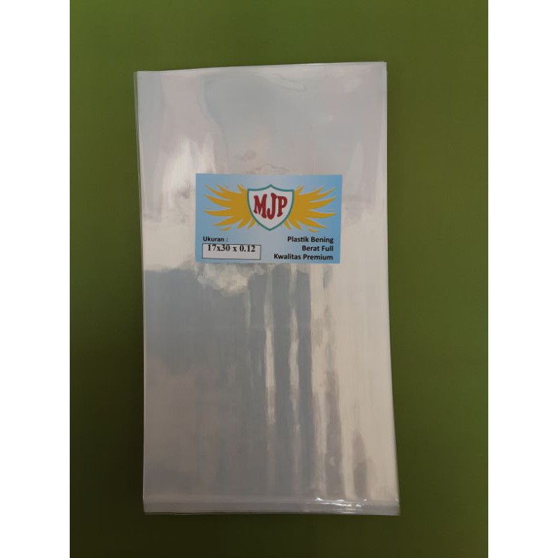 Plastik PP Bening MJP Tebal 0.12 Uk. 17x25 17x30 kaku untuk packing kemasan snack kerupuk